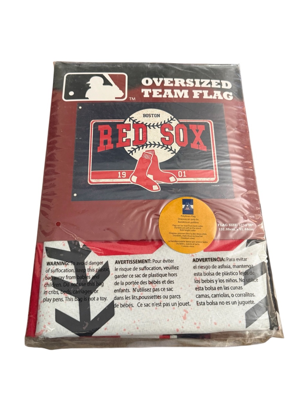 🫶🏻 Boston Red Sox Oversized Linen Team Flag 52” x 36”